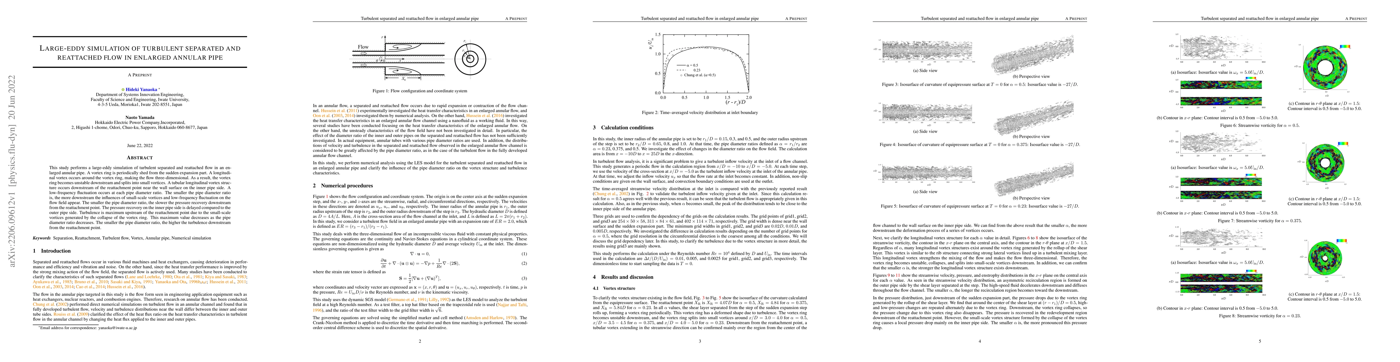 Thumbnail for Large-eddy simulation of turbulent separated and reattached flow in
  enlarged annular pipe