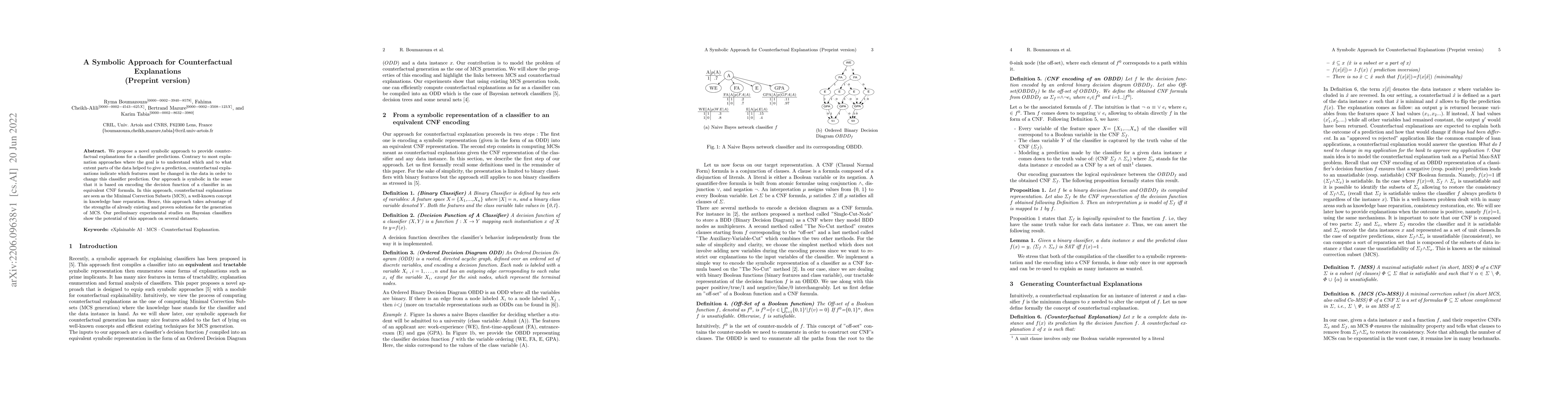 Thumbnail for A Symbolic Approach for Counterfactual Explanations