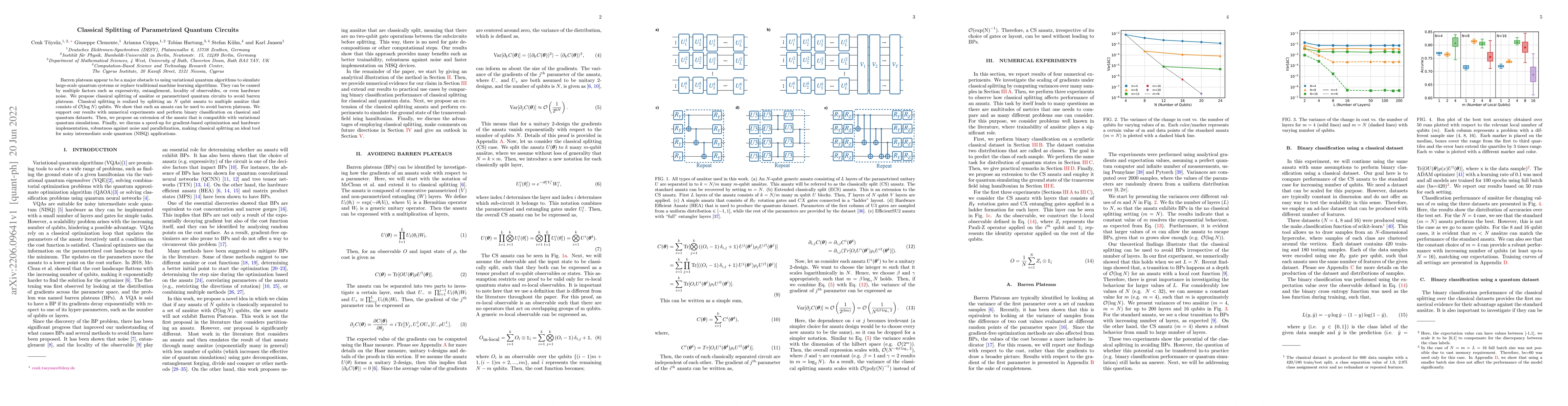 Thumbnail for Classical Splitting of Parametrized Quantum Circuits