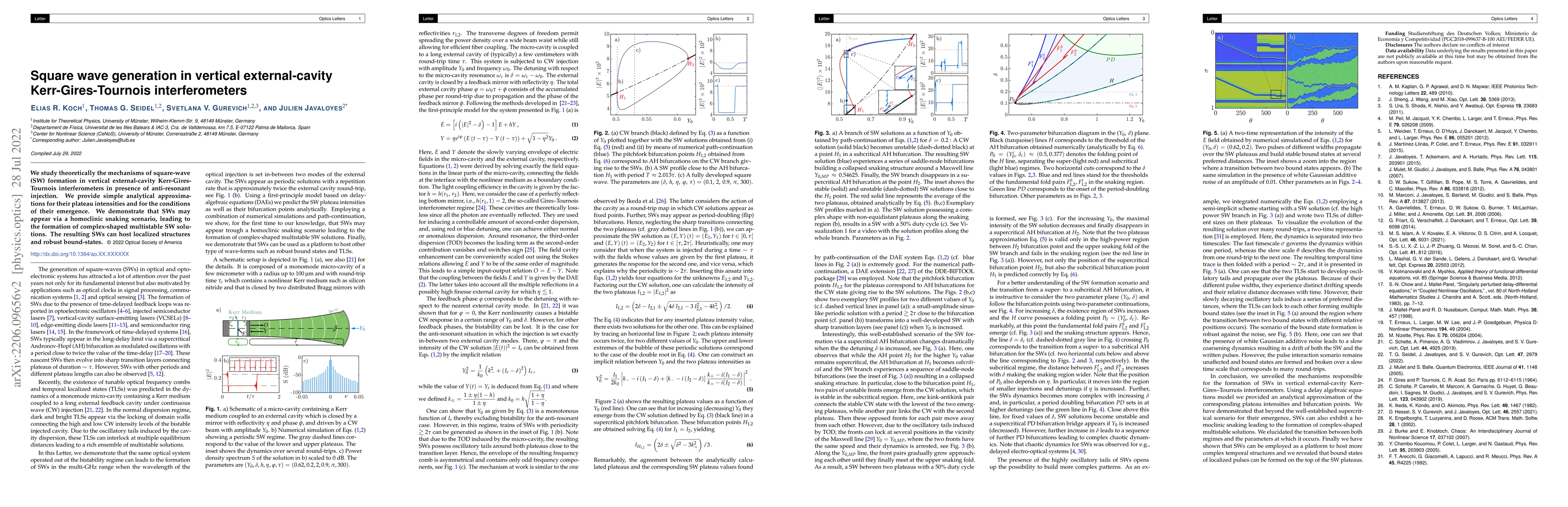 Thumbnail for Square wave generation in vertical external-cavity Kerr-Gires-Tournois
  interferometers