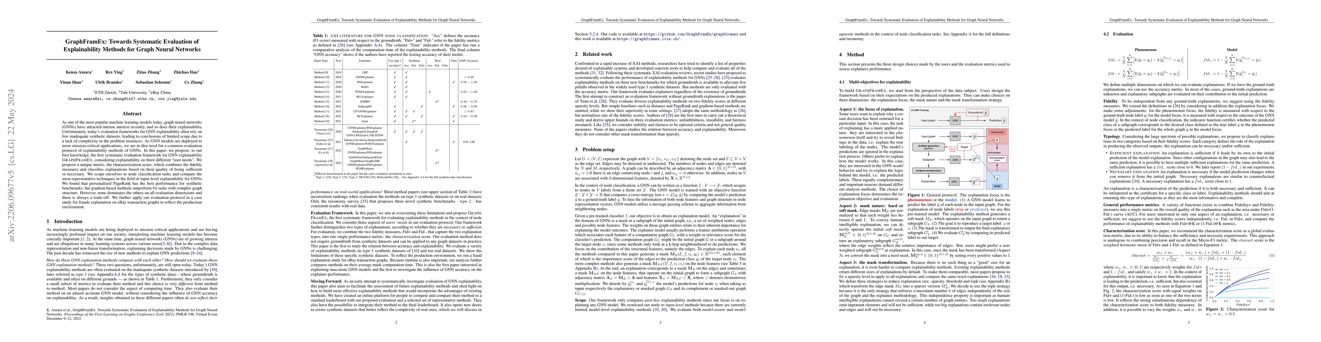 Thumbnail for GraphFramEx: Towards Systematic Evaluation of Explainability Methods for
  Graph Neural Networks