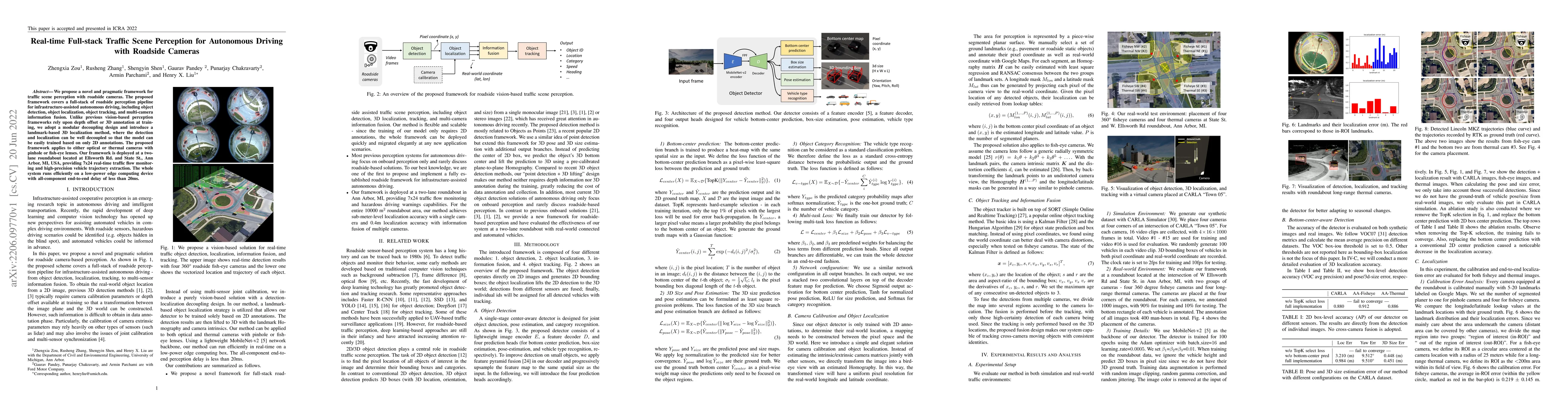 Thumbnail for Real-time Full-stack Traffic Scene Perception for Autonomous Driving
  with Roadside Cameras