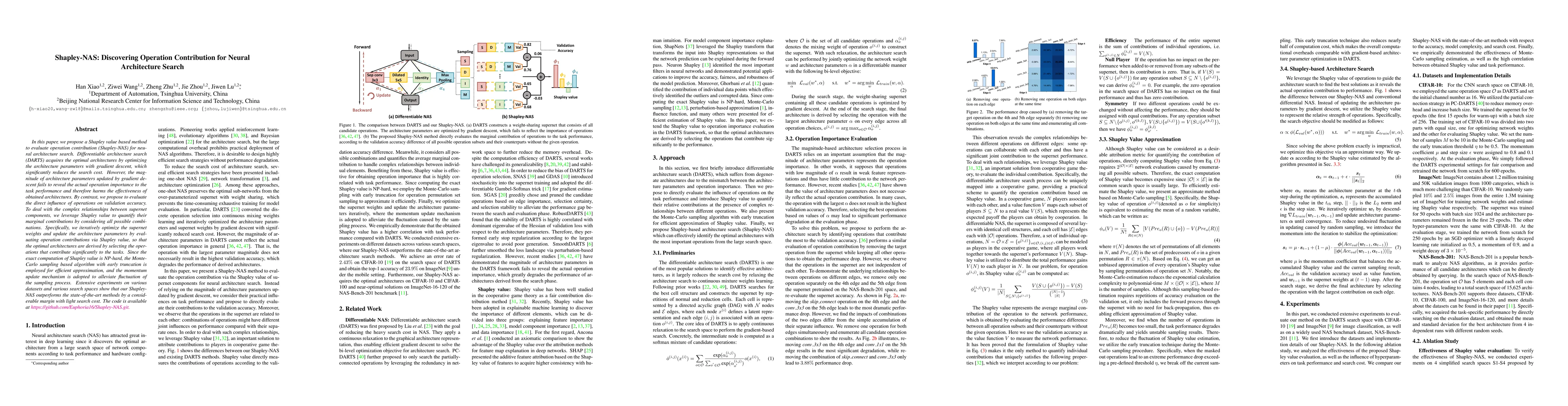 Thumbnail for Shapley-NAS: Discovering Operation Contribution for Neural Architecture
  Search
