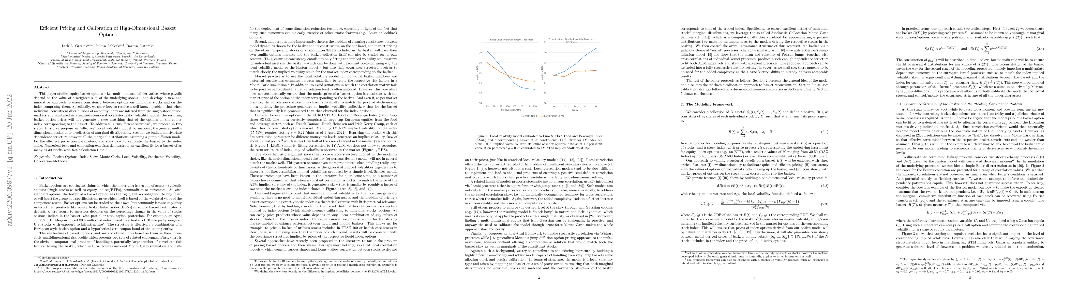 Thumbnail for Efficient Pricing and Calibration of High-Dimensional Basket Options