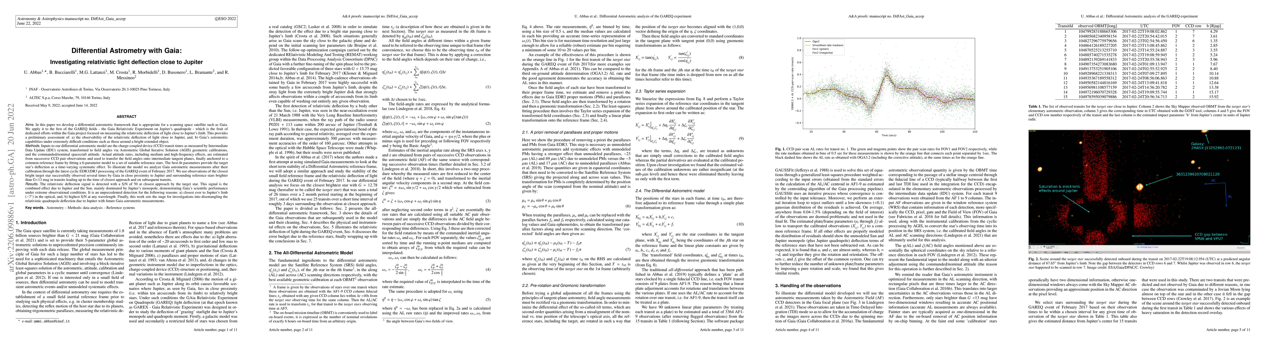 Thumbnail for Differential Astrometry with Gaia: Investigating relativistic light
  deflection close to Jupiter
