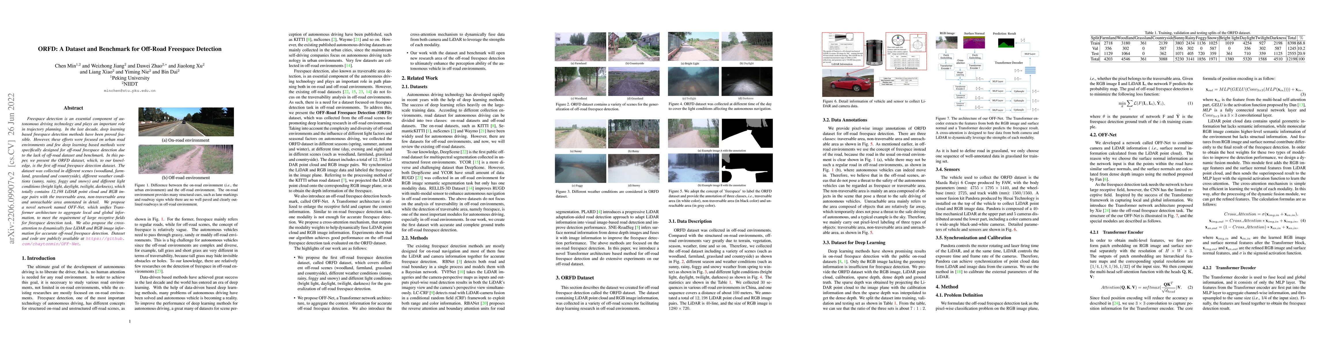 Thumbnail for ORFD: A Dataset and Benchmark for Off-Road Freespace Detection
