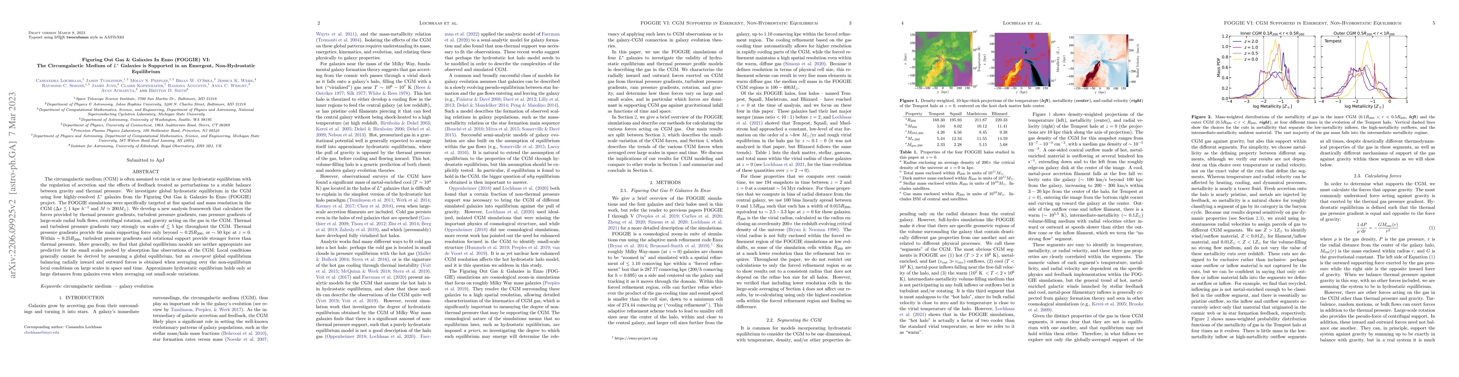 Thumbnail for Figuring Out Gas & Galaxies In Enzo (FOGGIE) VI: The Circumgalactic
  Medium of $L^*$ Galaxies is Supported in an Emergent, Non-Hydrostatic
  Equilibrium