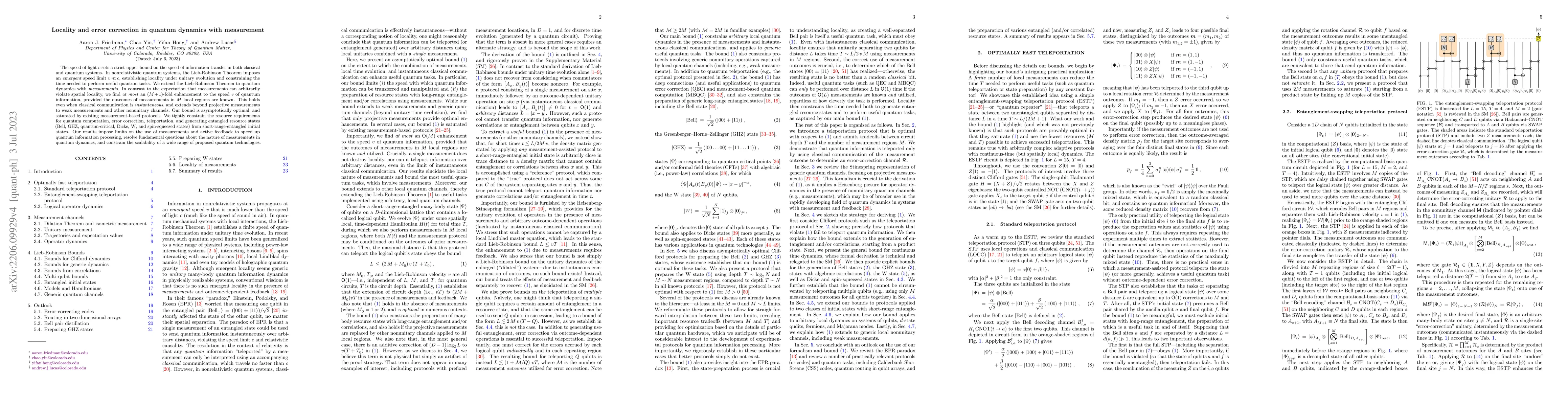 Thumbnail for Locality and error correction in quantum dynamics with measurement