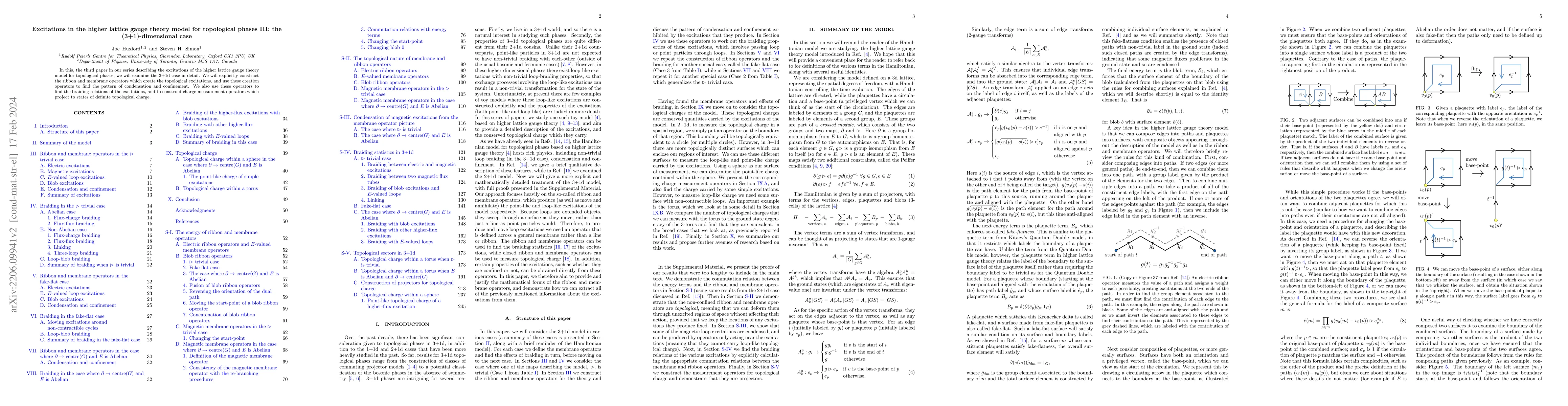 Thumbnail for Excitations in the Higher Lattice Gauge Theory Model for Topological
  Phases III: the (3+1)-Dimensional Case