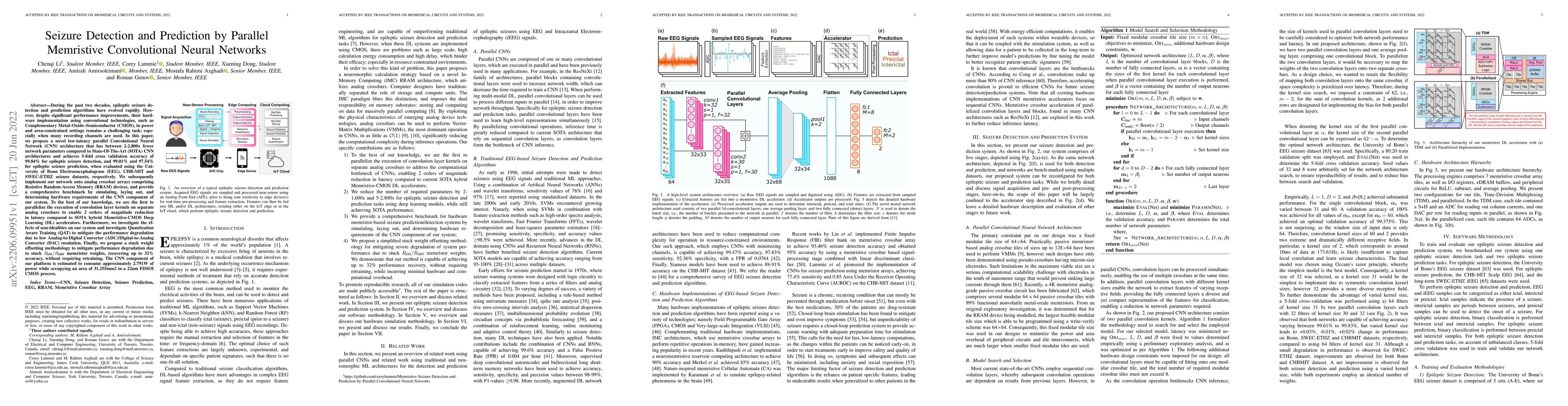 Thumbnail for Seizure Detection and Prediction by Parallel Memristive Convolutional
  Neural Networks