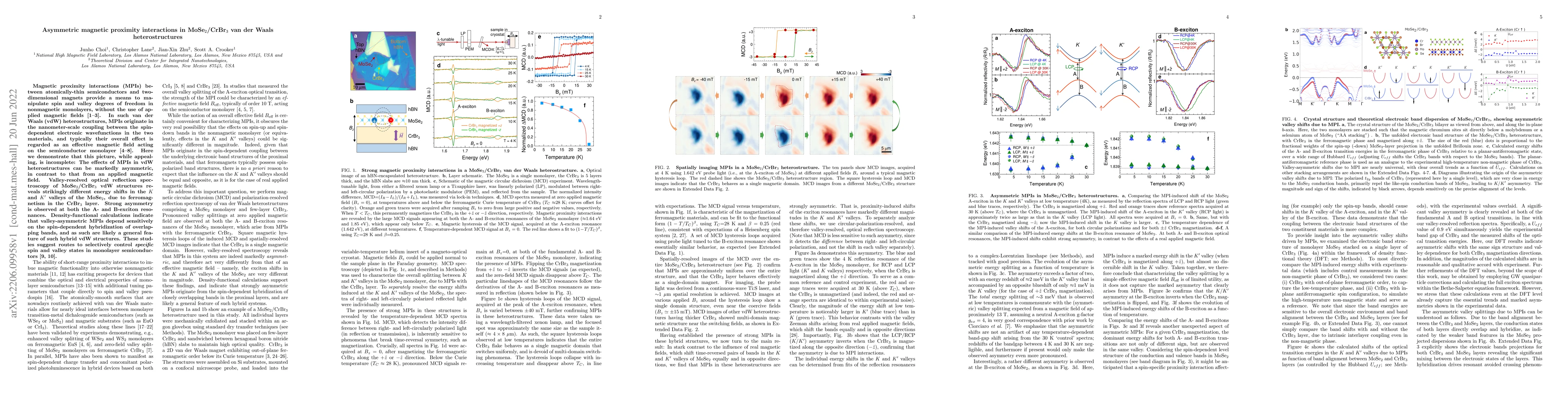Thumbnail for Asymmetric magnetic proximity interactions in MoSe$_{2}$/CrBr$_{3}$ van
  der Waals heterostructures