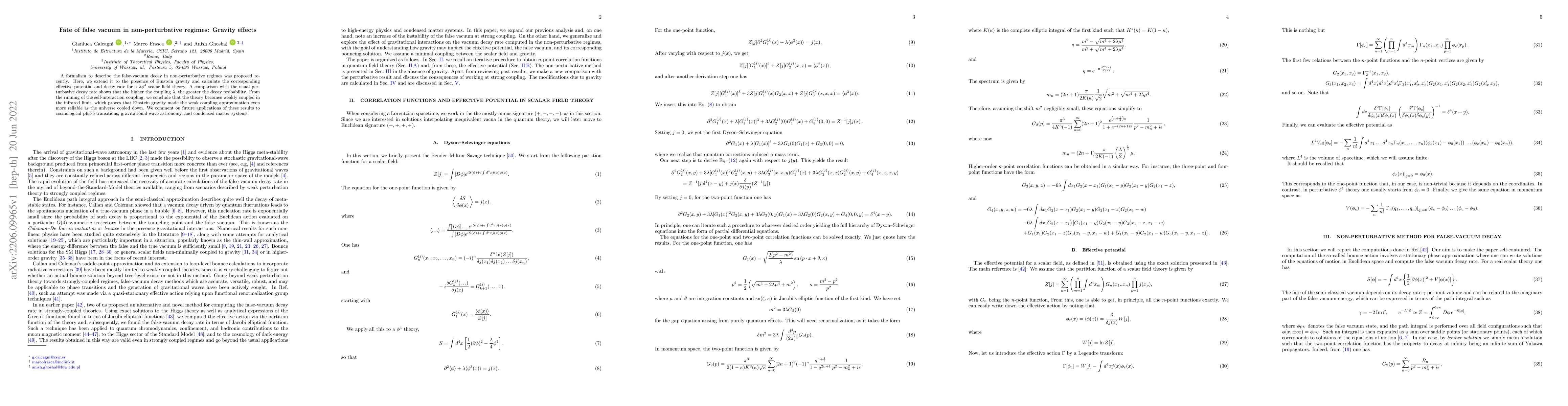 Thumbnail for Fate of false vacuum in non-perturbative regimes: Gravity effects