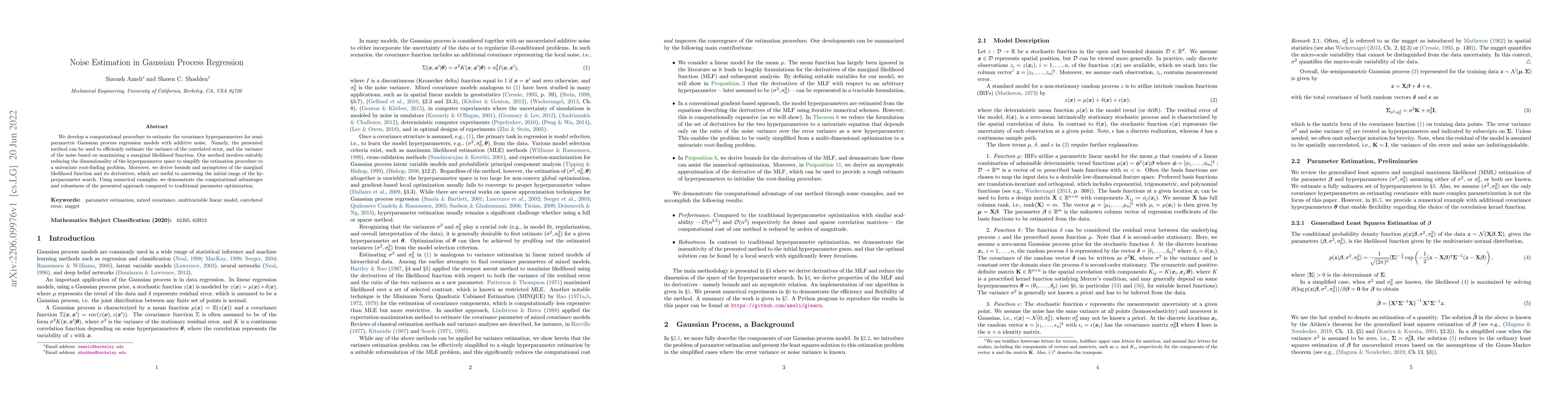 Thumbnail for Noise Estimation in Gaussian Process Regression