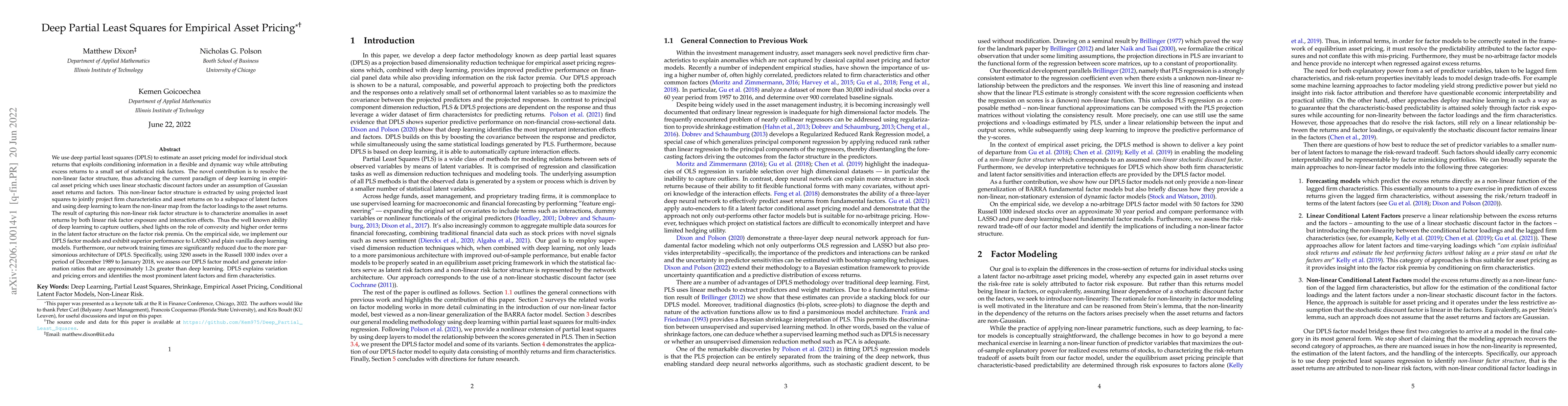 Thumbnail for Deep Partial Least Squares for Empirical Asset Pricing