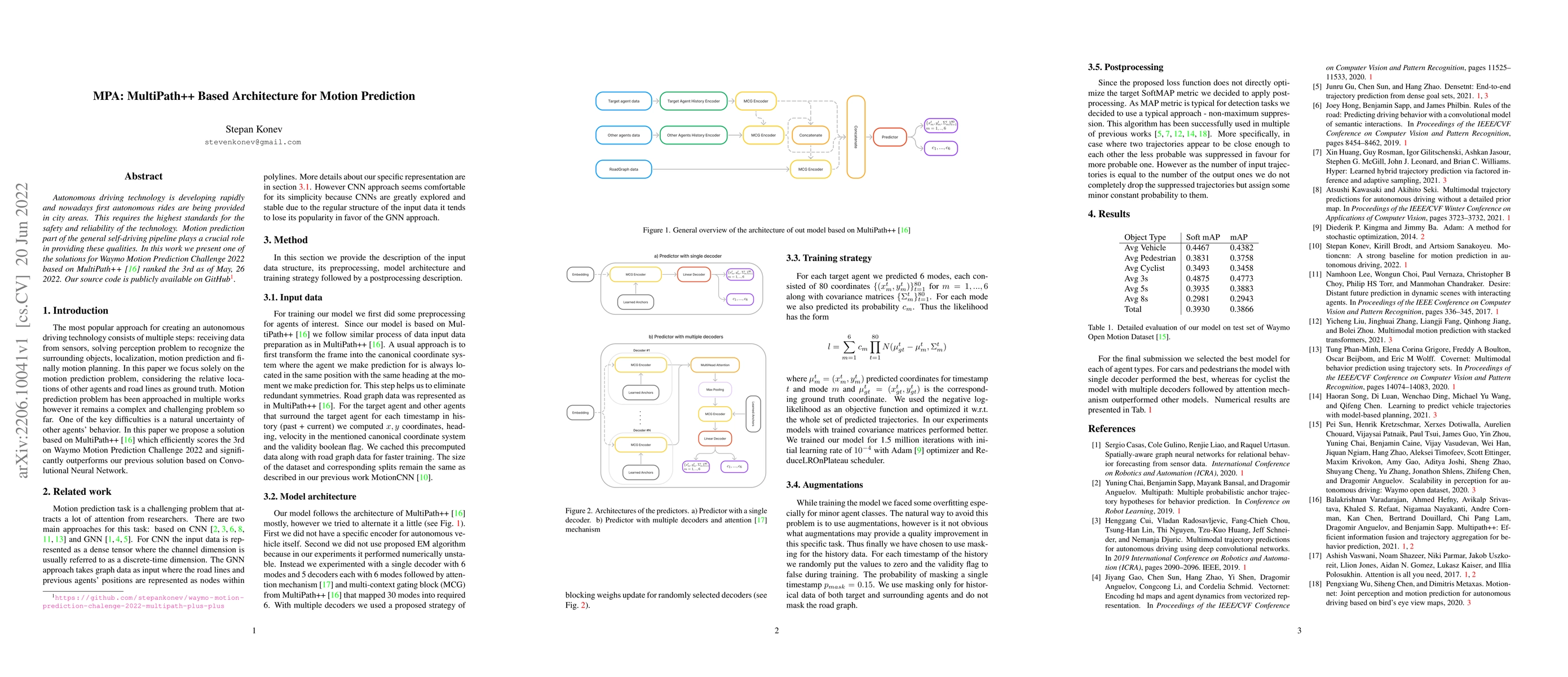 Thumbnail for MPA: MultiPath++ Based Architecture for Motion Prediction