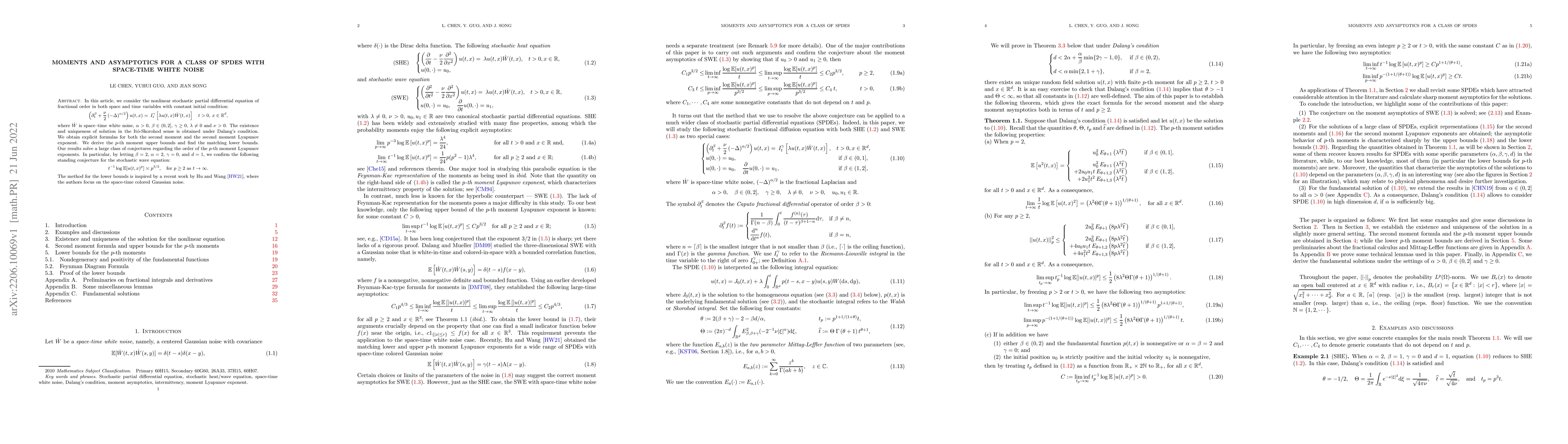Thumbnail for Moments and asymptotics for a class of SPDEs with space-time white noise