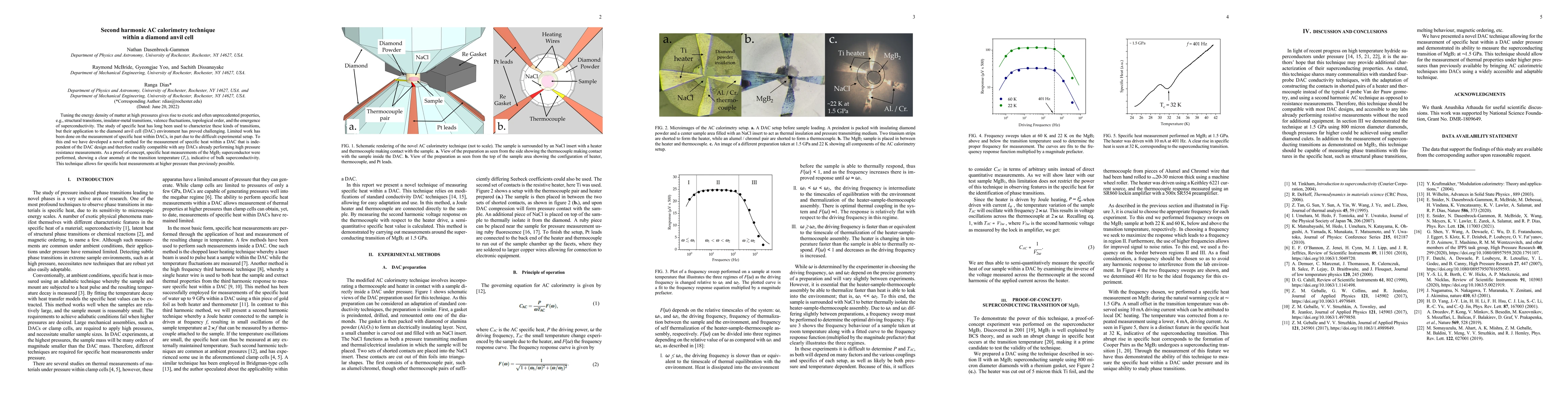 Thumbnail for Second harmonic AC calorimetry technique within a diamond anvil cell