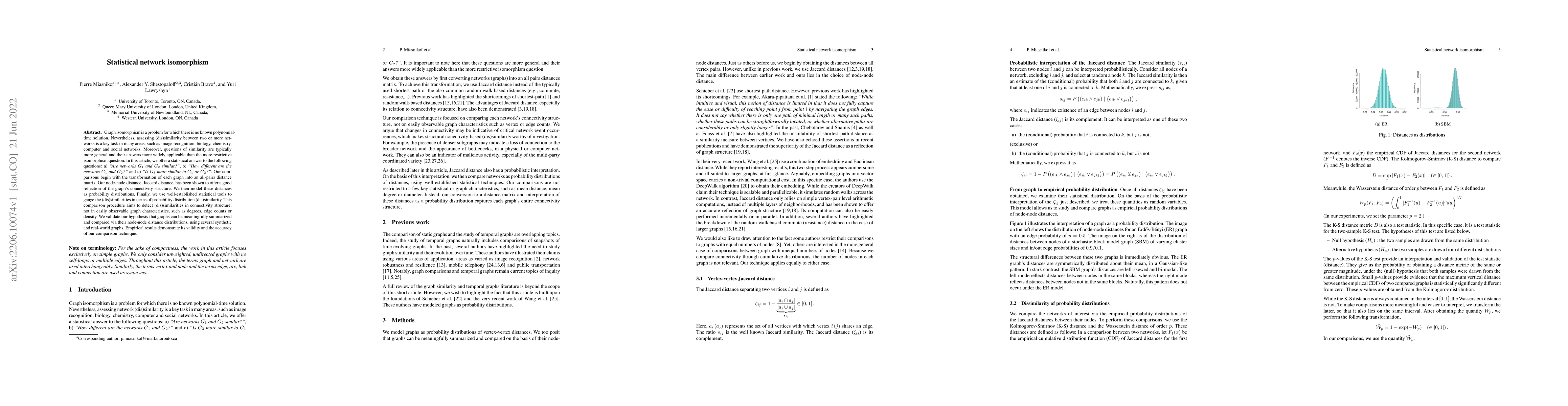 Thumbnail for Statistical network isomorphism