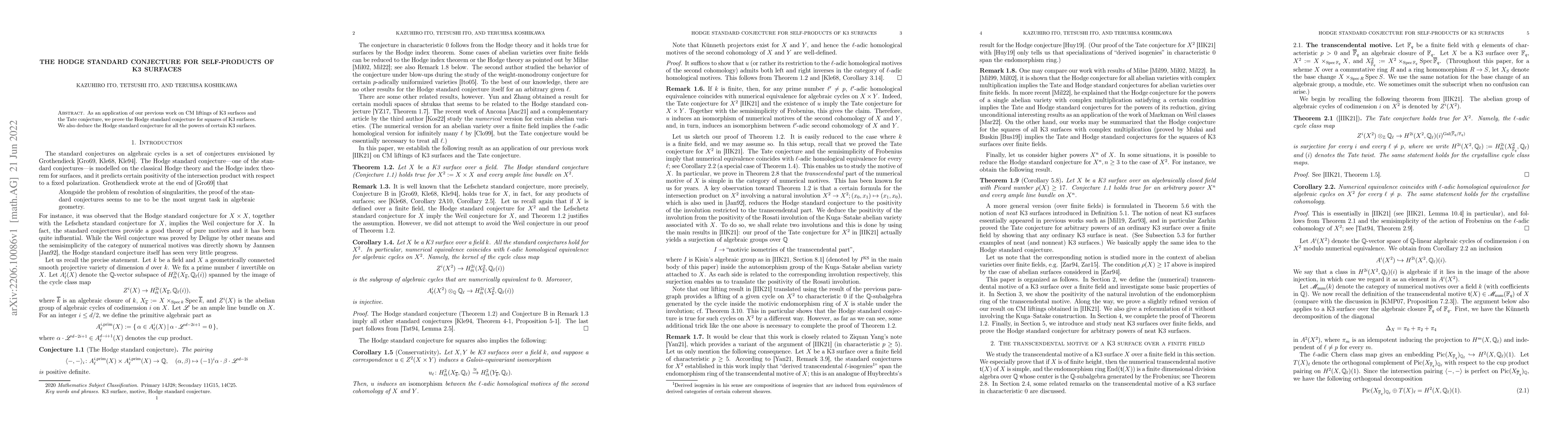 Thumbnail for The Hodge standard conjecture for self-products of K3 surfaces