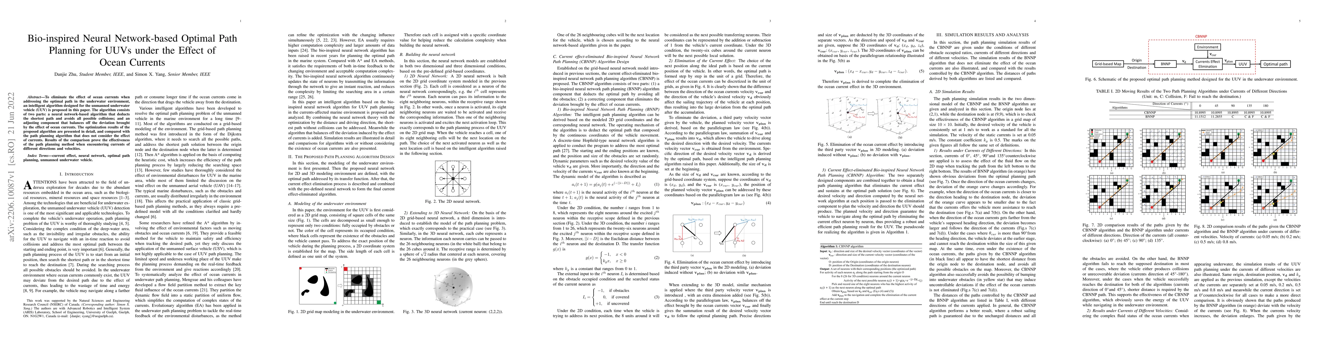 Thumbnail for Bio-inspired Neural Network-based Optimal Path Planning for UUVs under
  the Effect of Ocean Currents