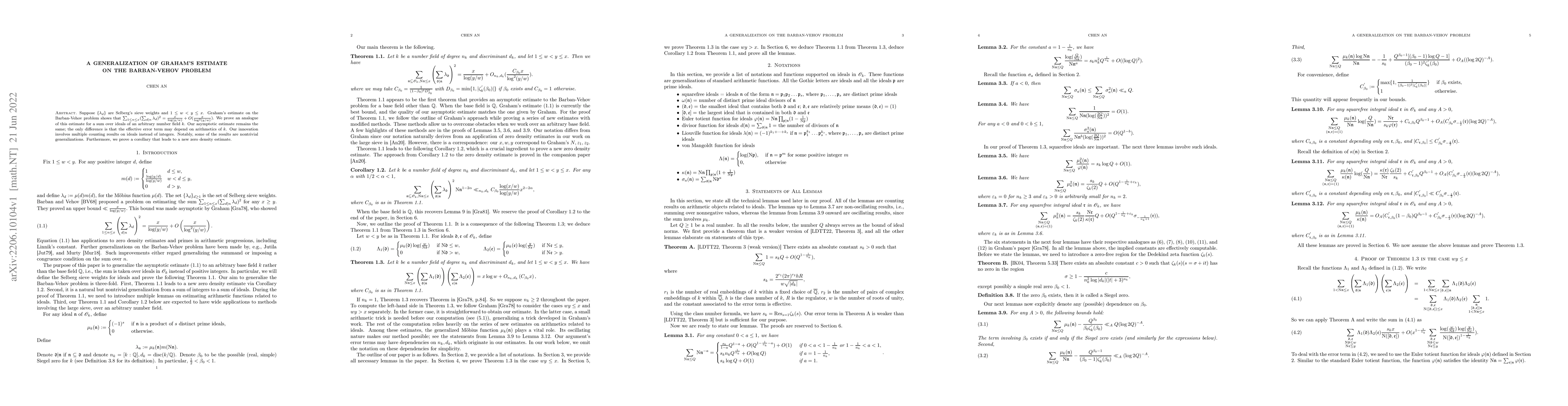 Thumbnail for A Generalization of Graham's Estimate on the Barban-Vehov Problem