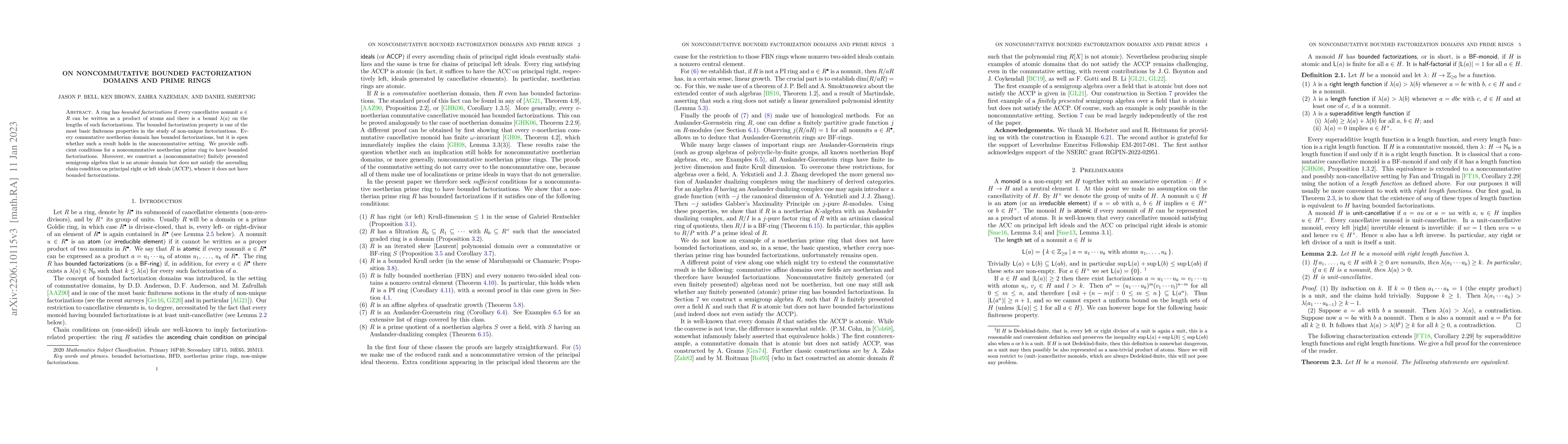 Thumbnail for On noncommutative bounded factorization domains and prime rings