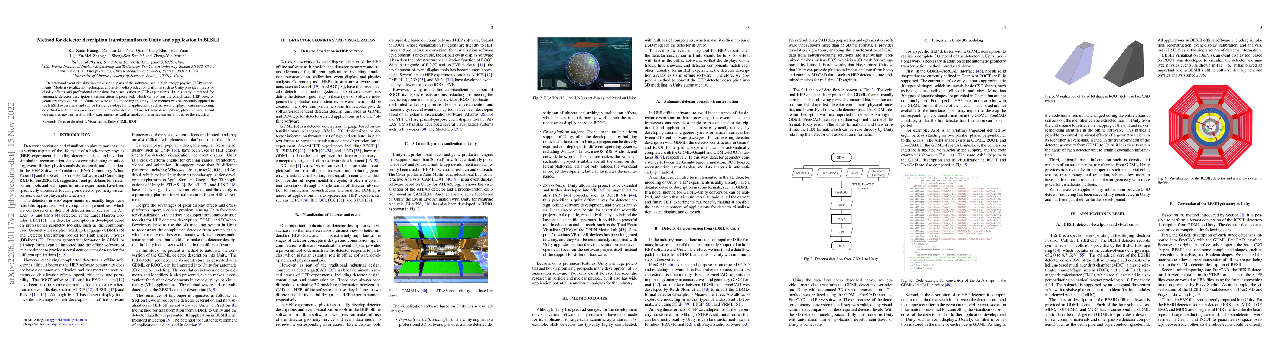 Thumbnail for Method for detector description transformation to Unity and application
  in BESIII