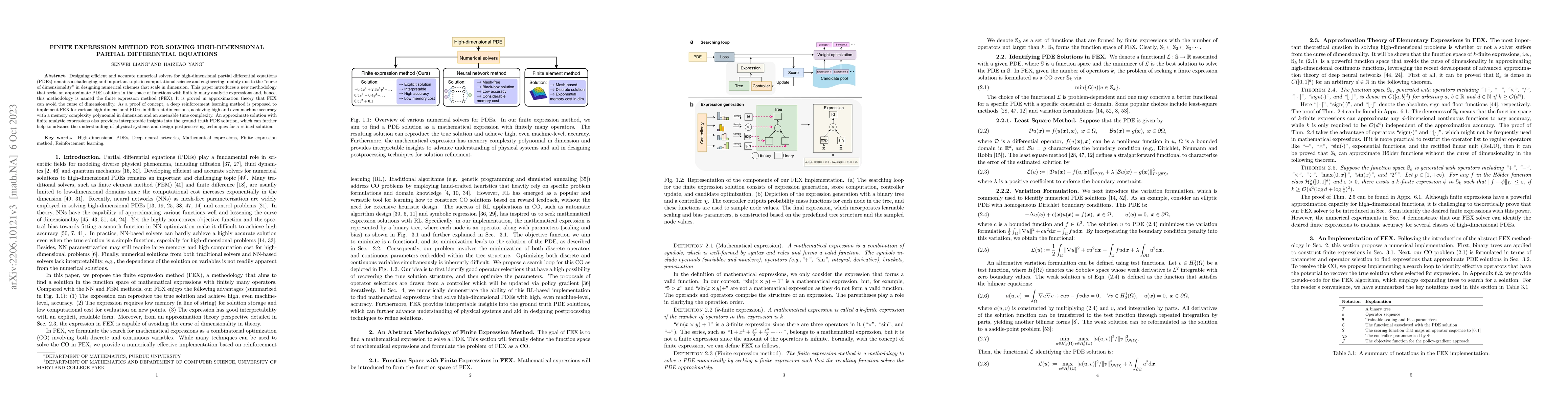 Thumbnail for Finite Expression Method for Solving High-Dimensional Partial
  Differential Equations