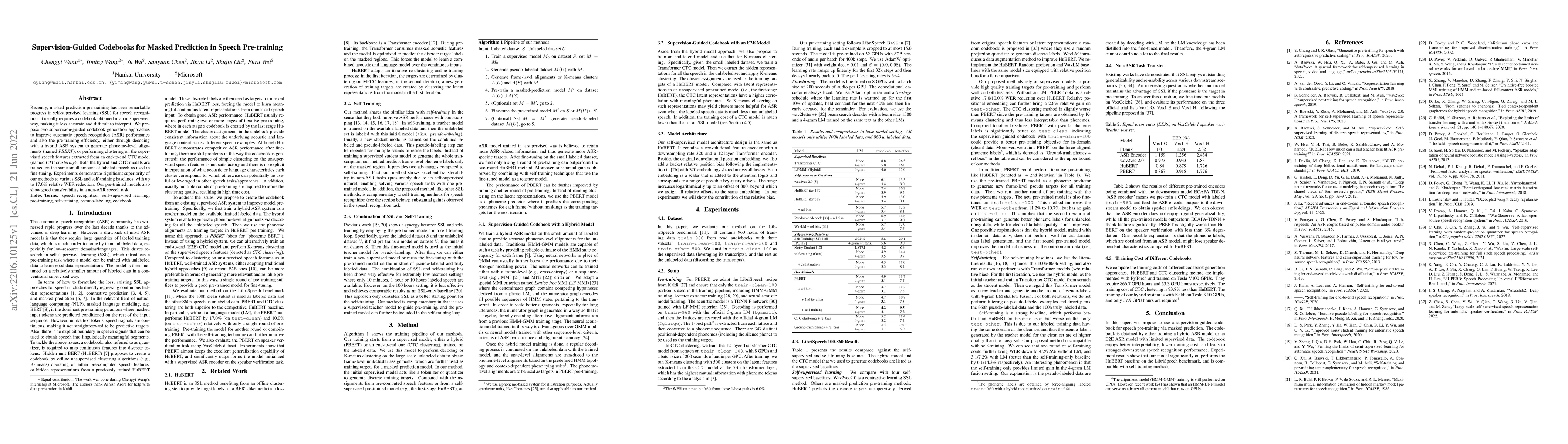 Thumbnail for Supervision-Guided Codebooks for Masked Prediction in Speech
  Pre-training