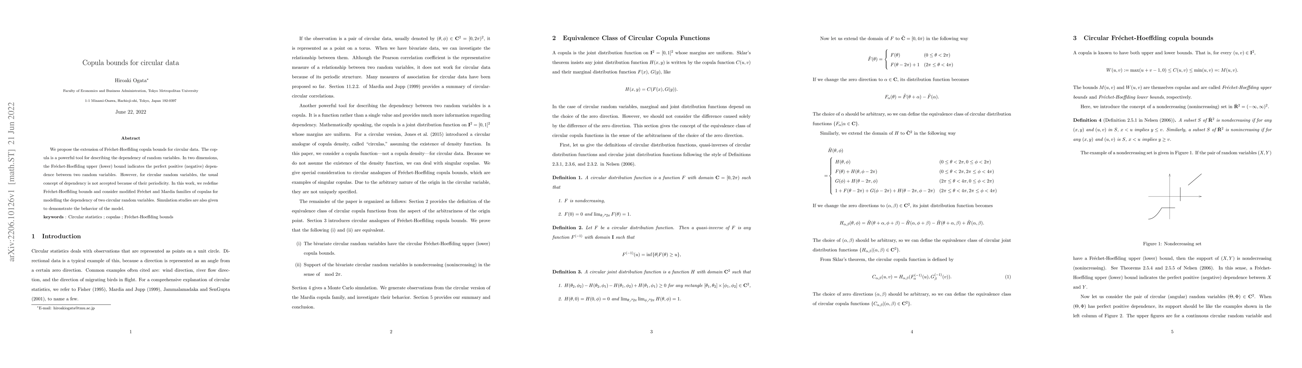 Thumbnail for Copula bounds for circular data