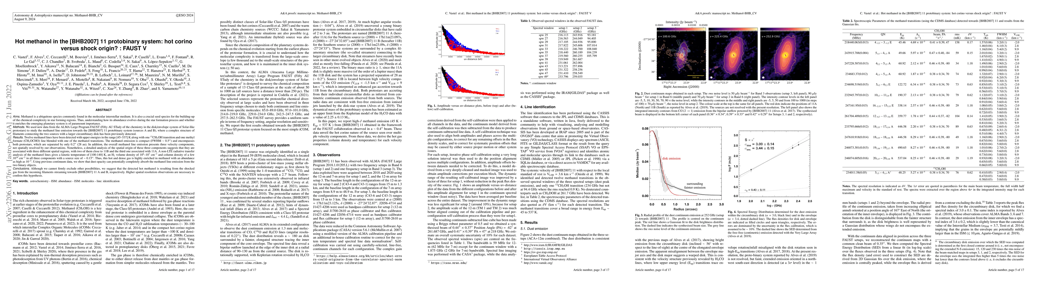 Thumbnail for Hot methanol in the [BHB2007] 11 protobinary system: hot corino versus
  shock origin? : FAUST V