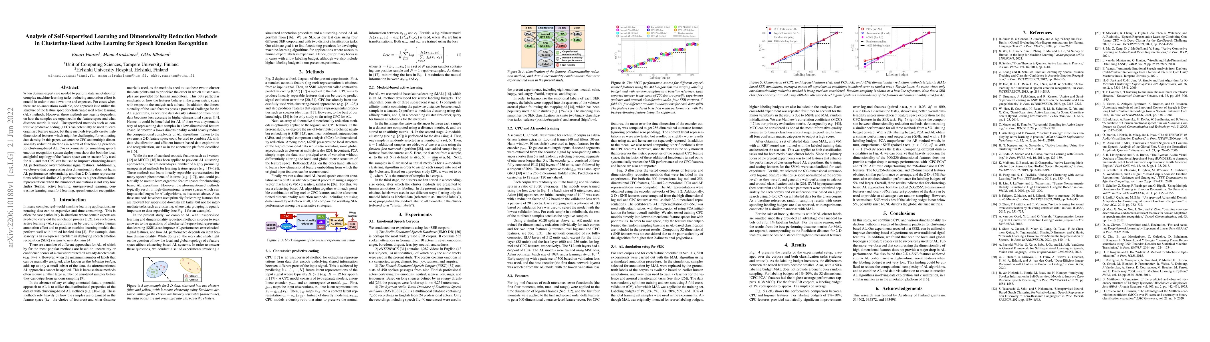 Thumbnail for Analysis of Self-Supervised Learning and Dimensionality Reduction
  Methods in Clustering-Based Active Learning for Speech Emotion Recognition
