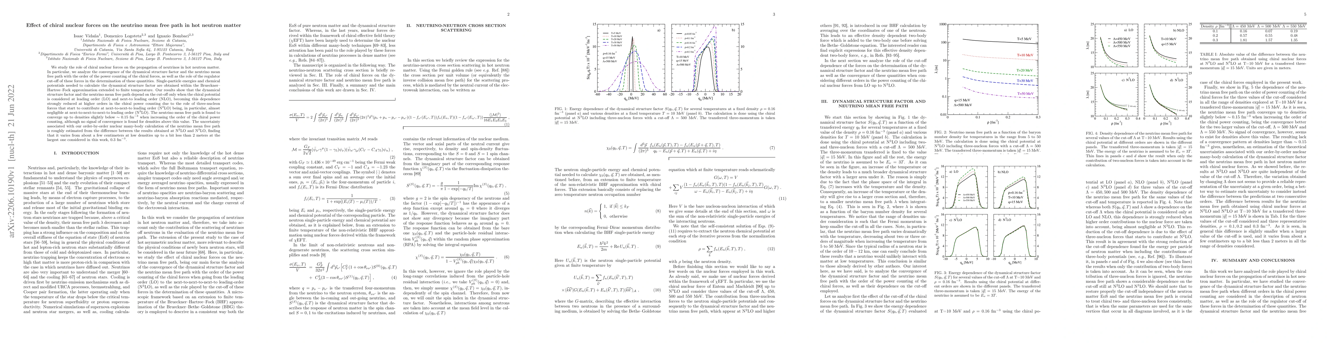 Thumbnail for Effect of chiral nuclear forces on the neutrino mean free path in hot
  neutron matter