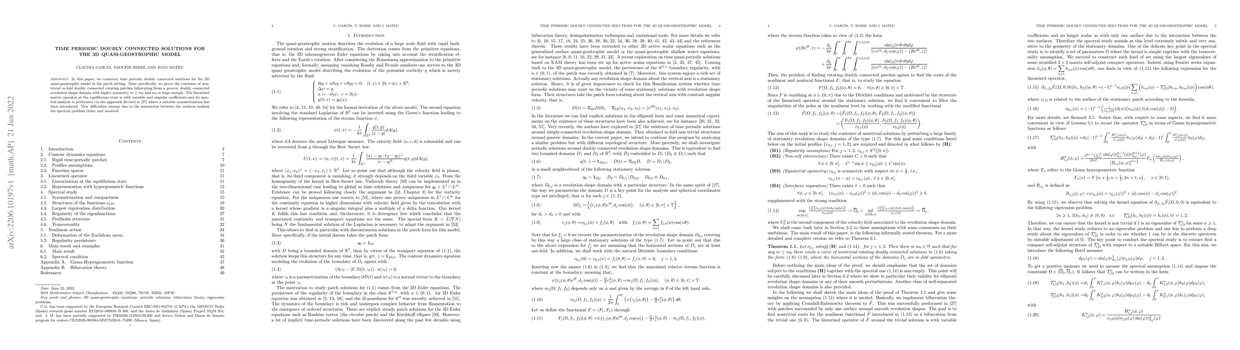 Thumbnail for Time periodic doubly connected solutions for the 3D quasi-geostrophic
  model