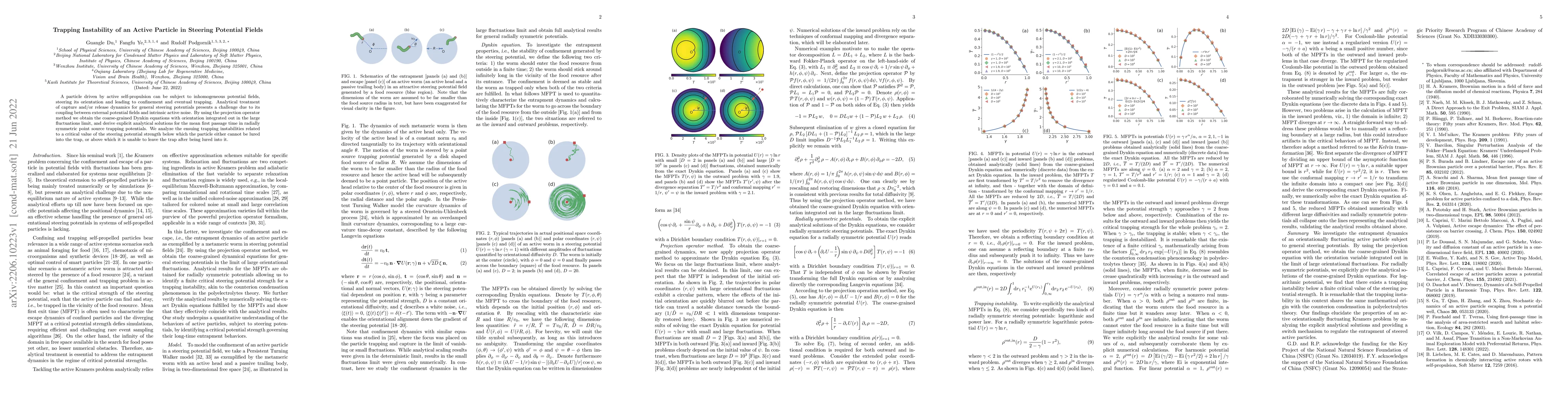 Thumbnail for Trapping Instability of an Active Particle in Steering Potential Fields