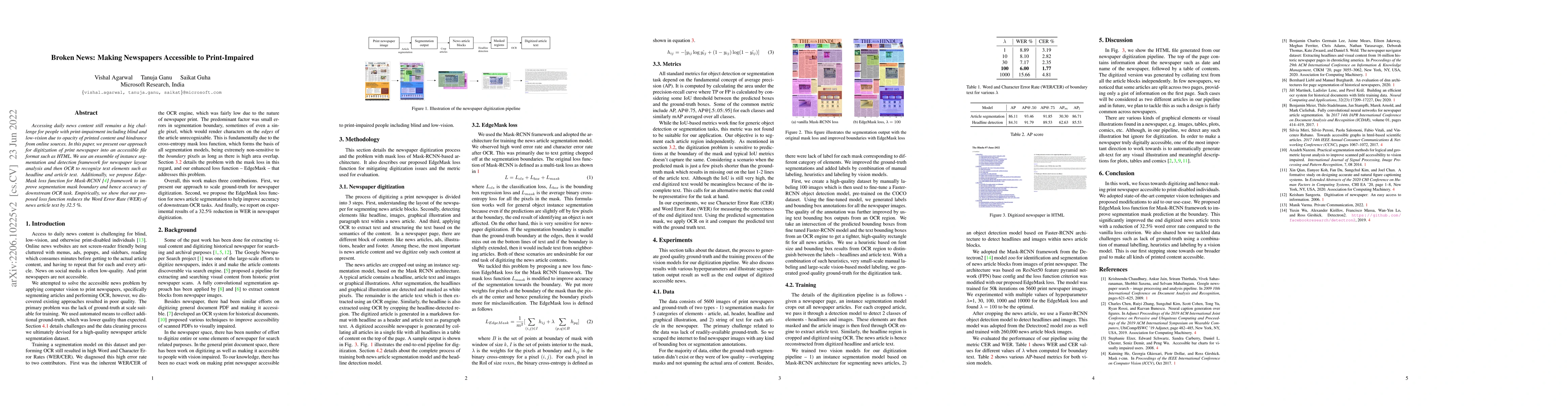 Thumbnail for Broken News: Making Newspapers Accessible to Print-Impaired