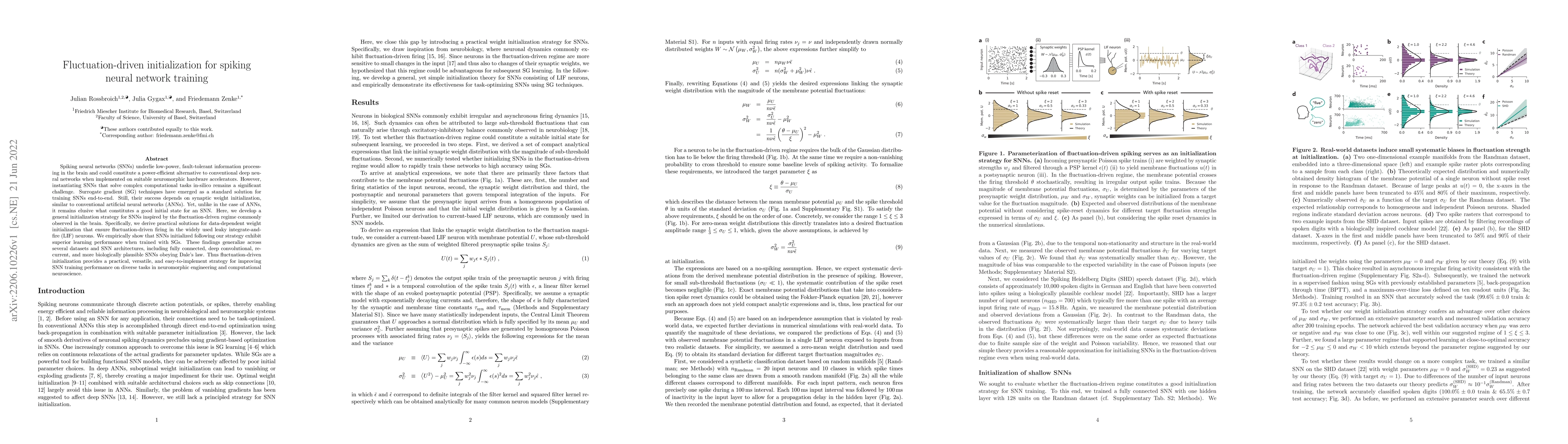 Thumbnail for Fluctuation-driven initialization for spiking neural network training