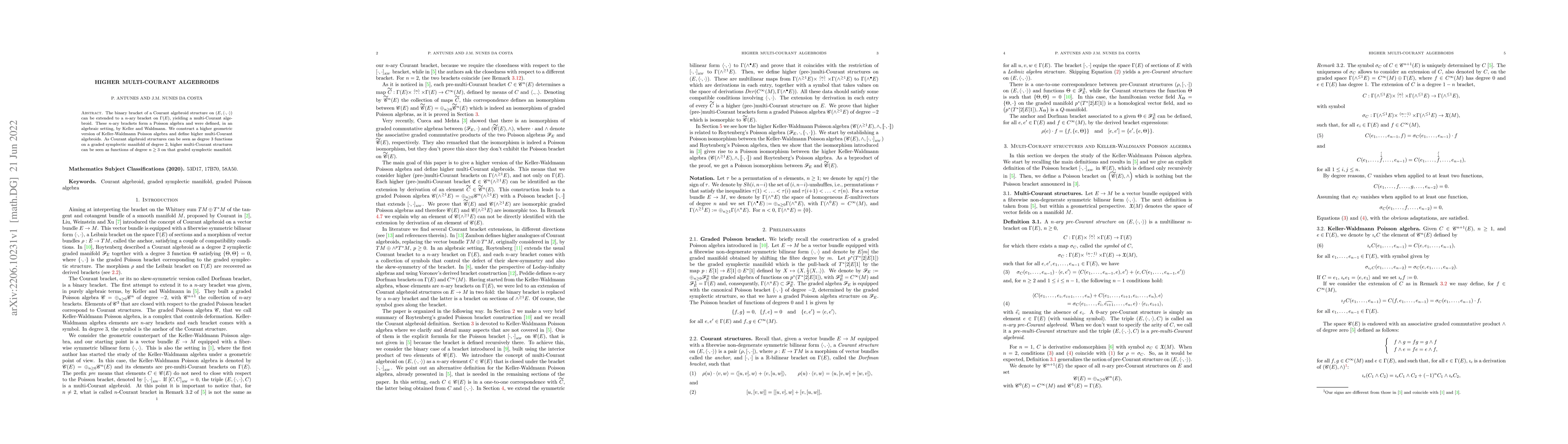 Thumbnail for Higher Multi-Courant Algebroids