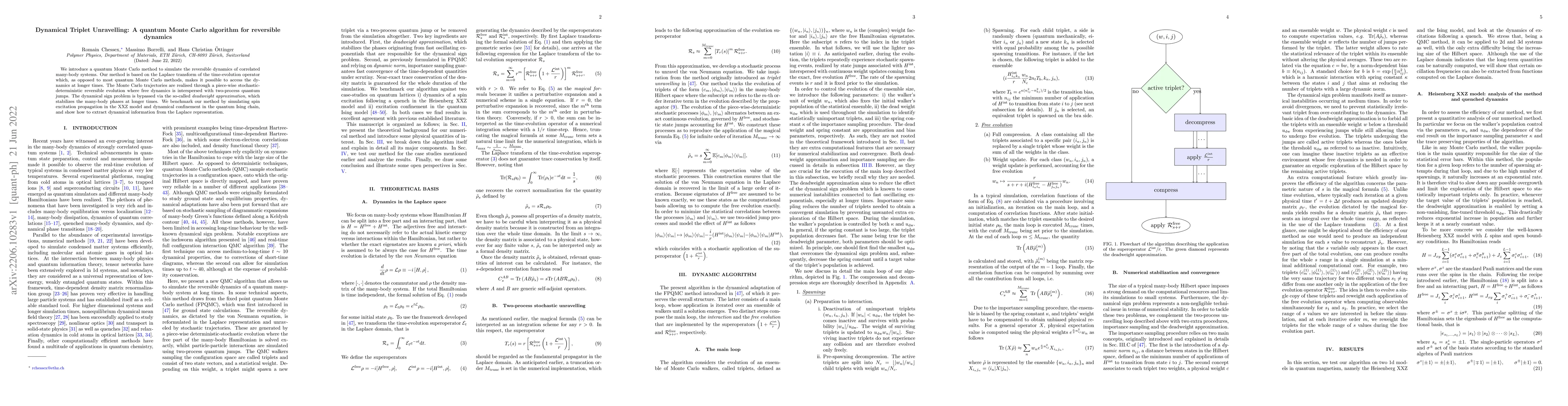 Thumbnail for Dynamical Triplet Unravelling: A quantum Monte Carlo algorithm for
  reversible dynamics
