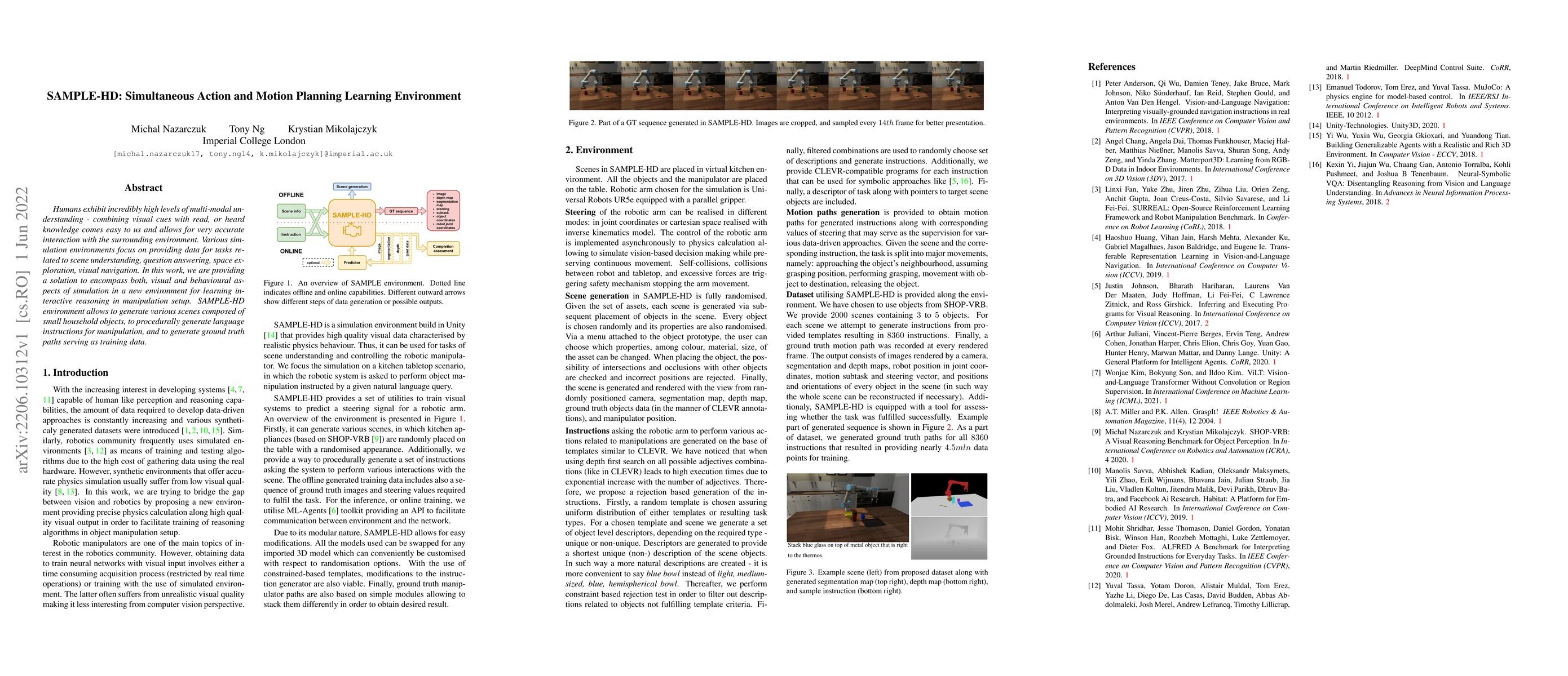 Thumbnail for SAMPLE-HD: Simultaneous Action and Motion Planning Learning Environment