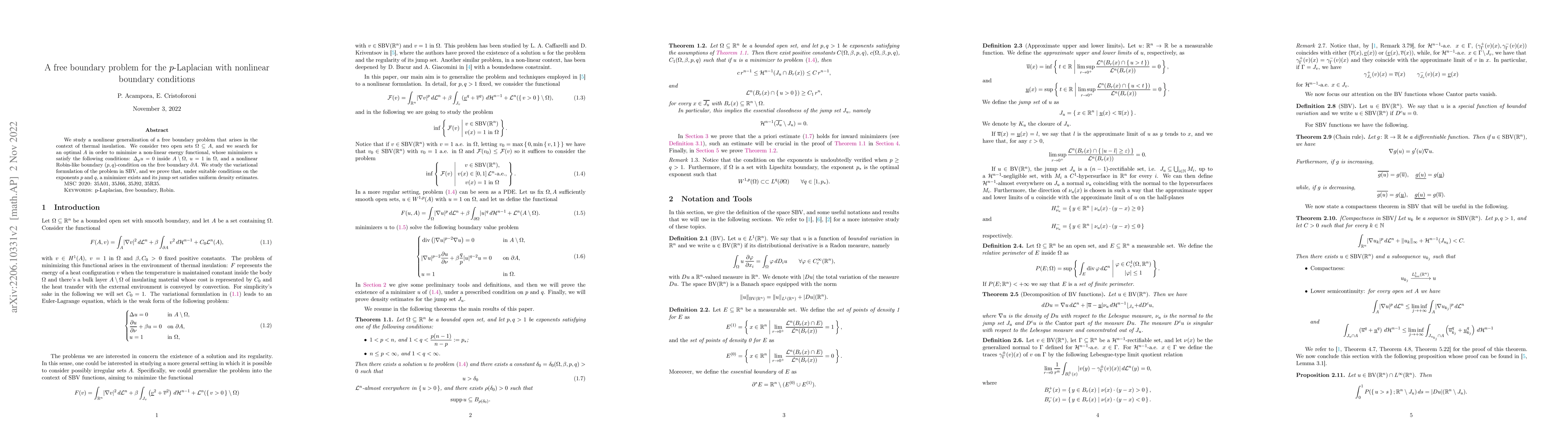 Thumbnail for A free boundary problem for the p-Laplacian with nonlinear boundary
  conditions