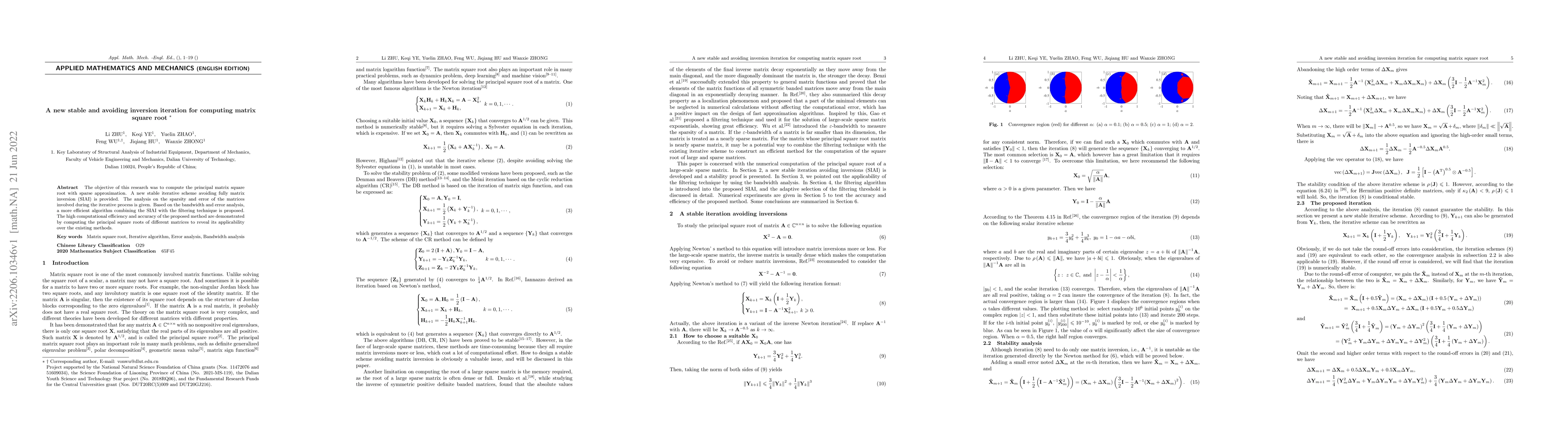 Thumbnail for A new stable and avoiding inversion iteration for computing matrix
  square root