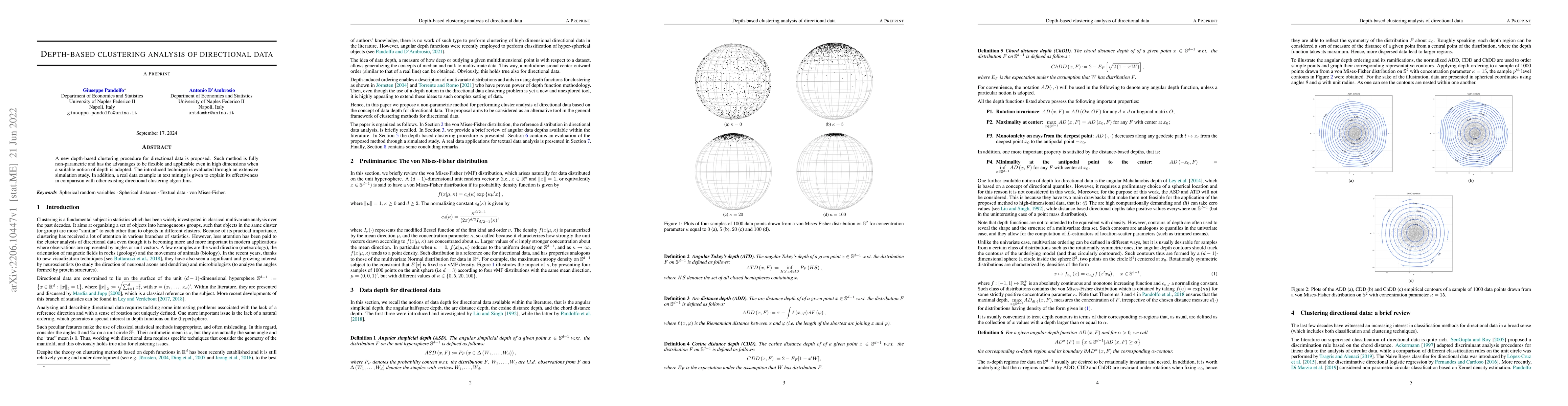 Thumbnail for Depth-based clustering analysis of directional data