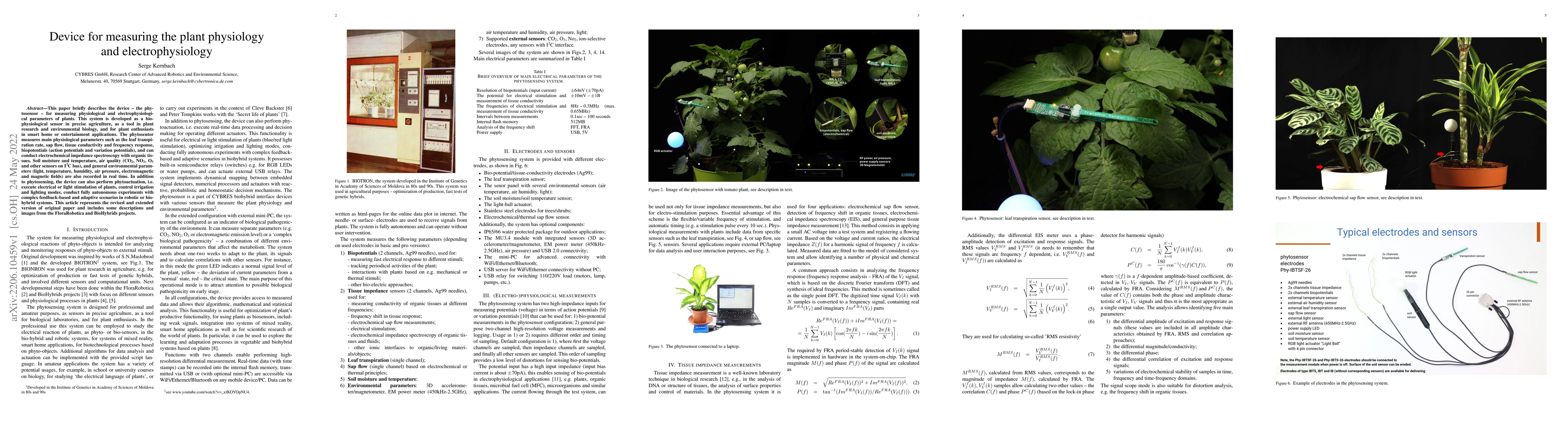 Thumbnail for Device for measuring the plant physiology and electrophysiology