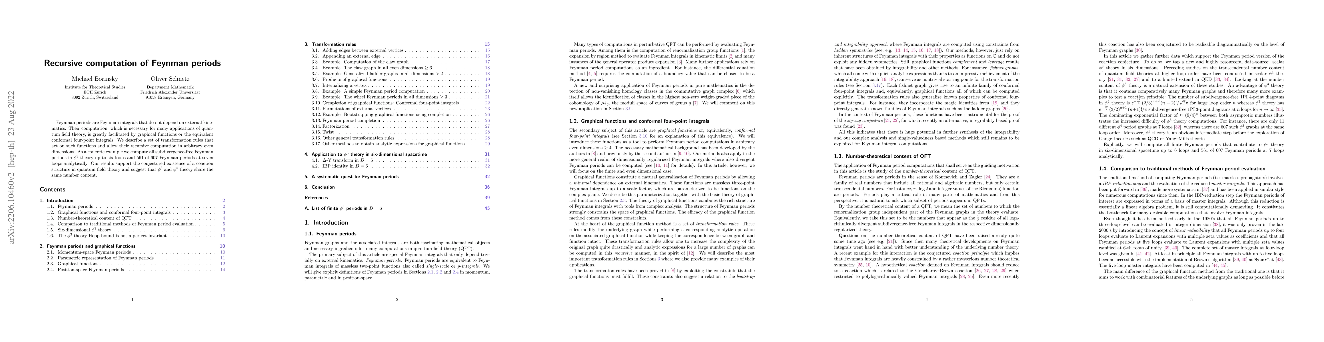 Thumbnail for Recursive computation of Feynman periods