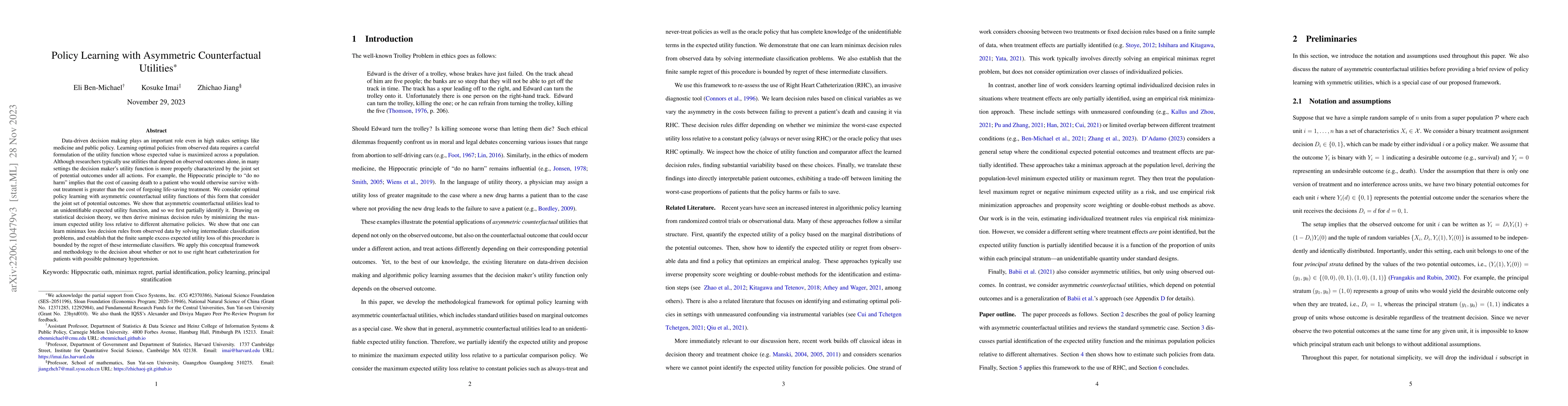 Thumbnail for Policy Learning with Asymmetric Counterfactual Utilities