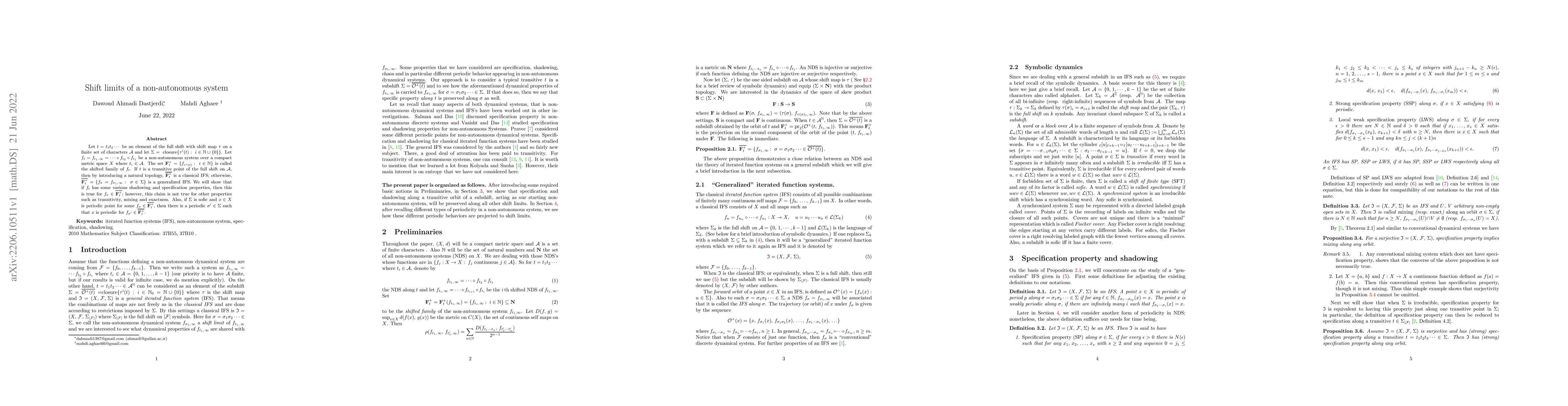 Thumbnail for Shift limits of a non-autonomous system