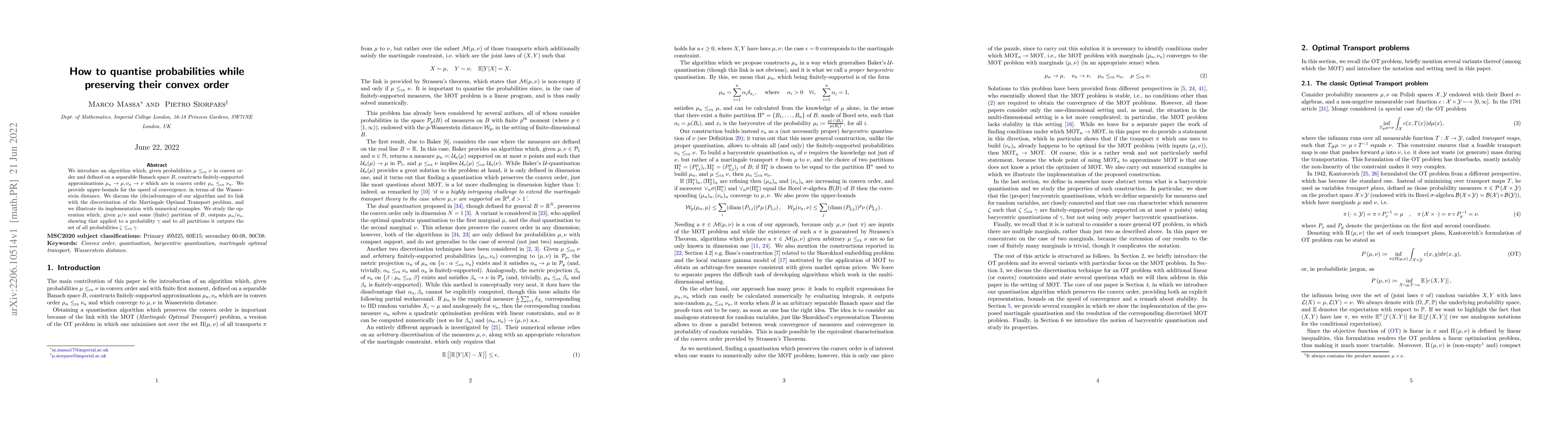 Thumbnail for How to quantise probabilities while preserving their convex order
