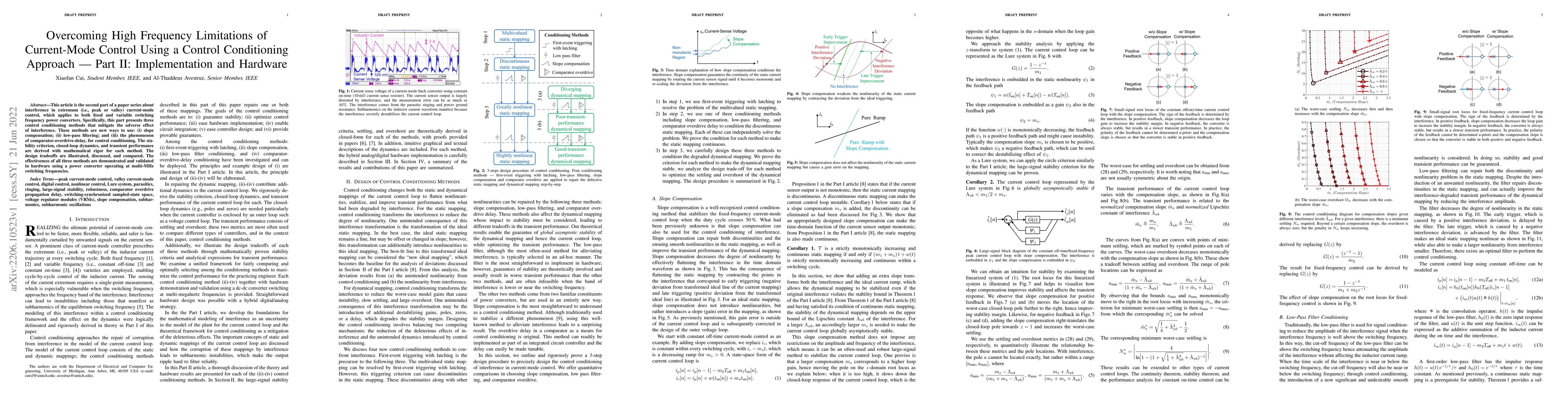 Thumbnail for Overcoming High Frequency Limitations of Current-Mode Control Using a
  Control Conditioning Approach -- Part II: Implementation and Hardware