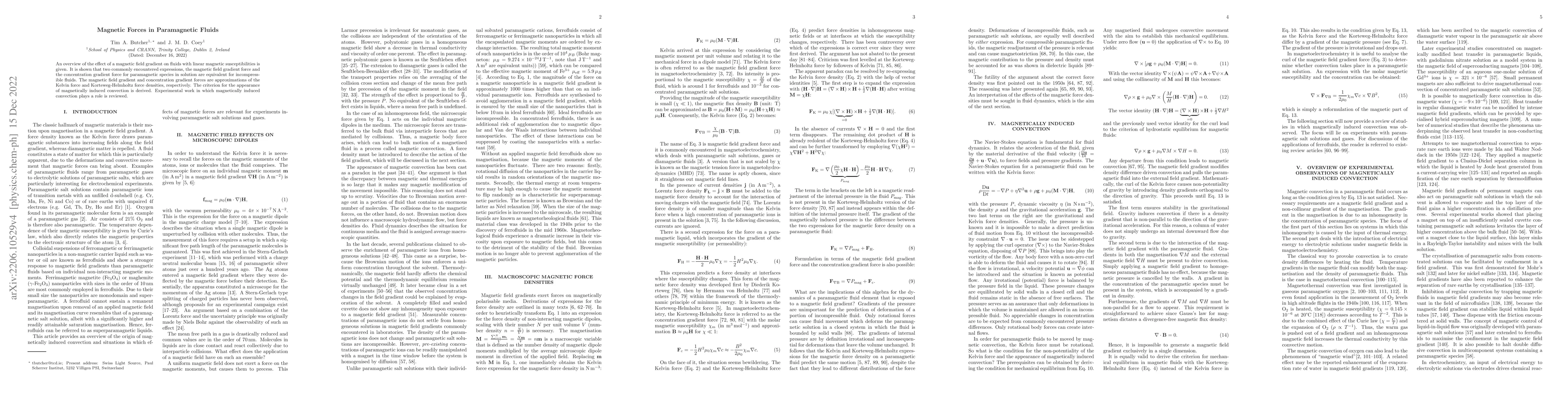 Thumbnail for Magnetic Forces in Paramagnetic Fluids